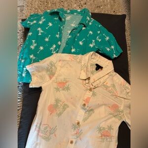 Carter's Green and Cream Button Down Shirts